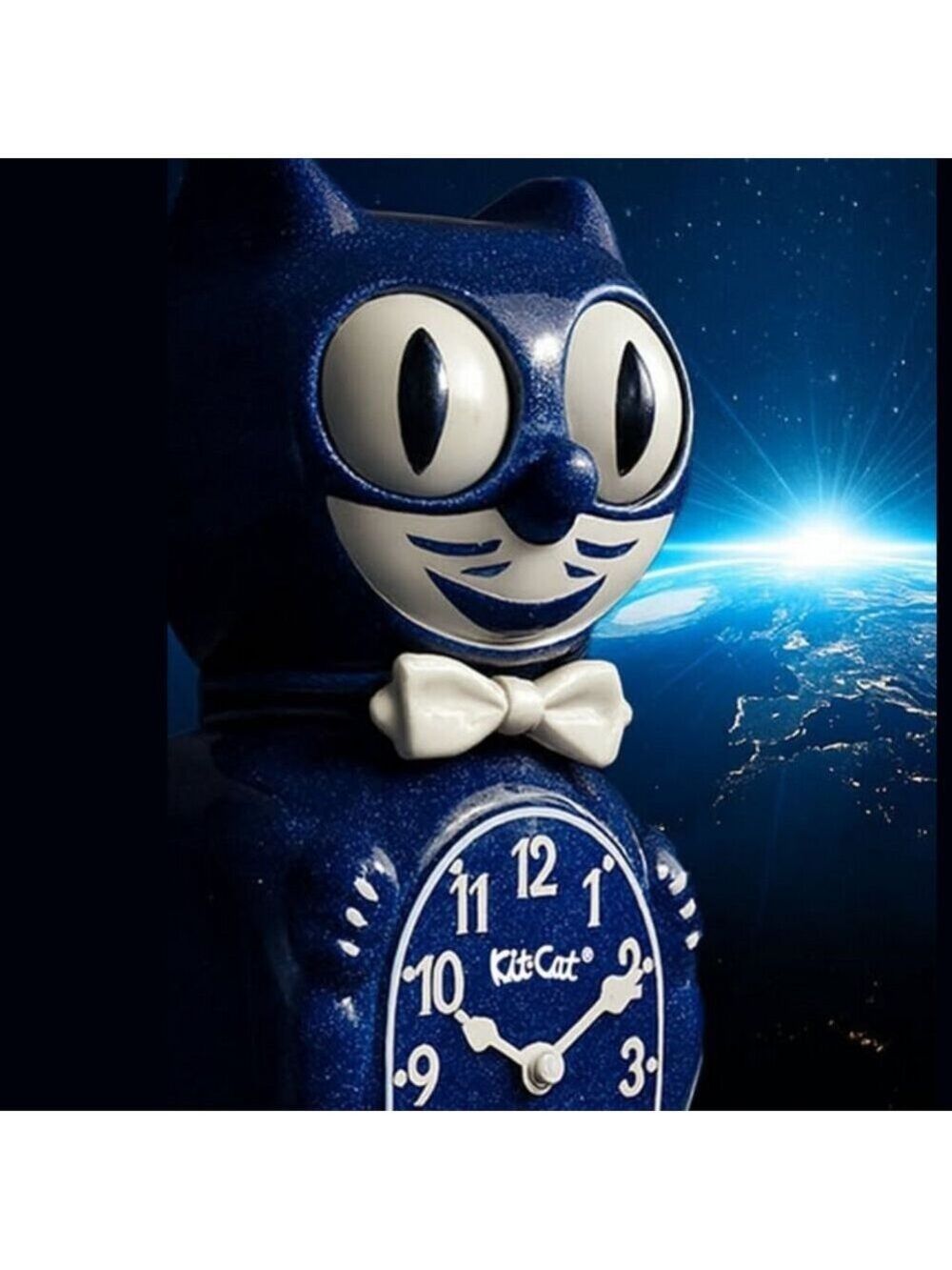 RETIRED Limited Edition Galaxy Blue Kit-Cat Klock clock - Picture 4 of 6